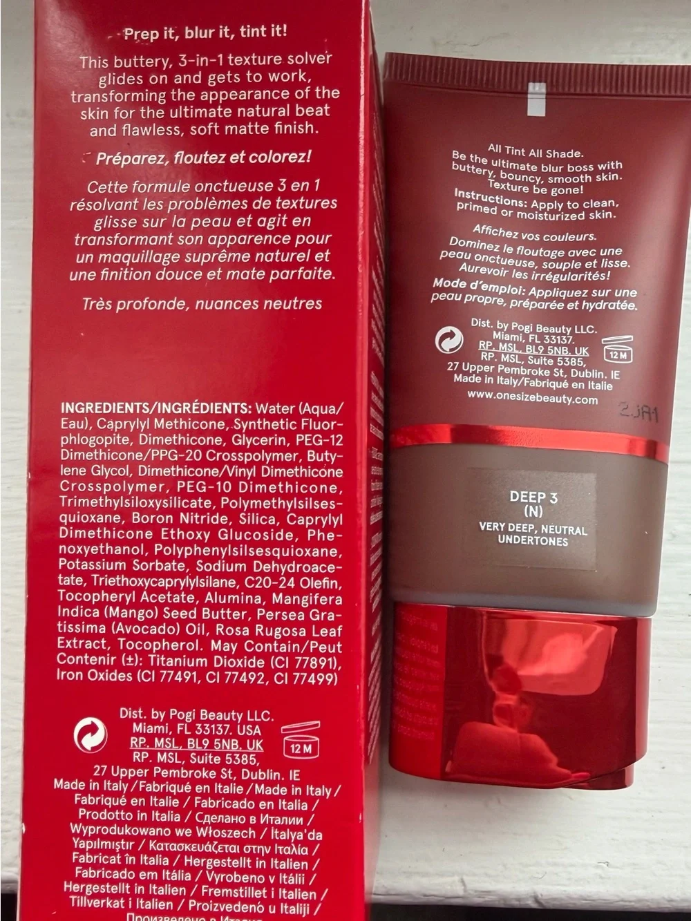 R.V.$24 ONE/SIZE Turn Up The Base BBB Cream Matte Foundation 30ml— 3N Very Deep